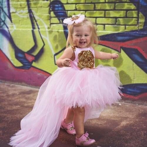 Infant Girl Clothes Sequined Bow Newborn Baptism Dress Baby Girls Party Christening Dresses 1 Year Birthday Outfits Photoshoot