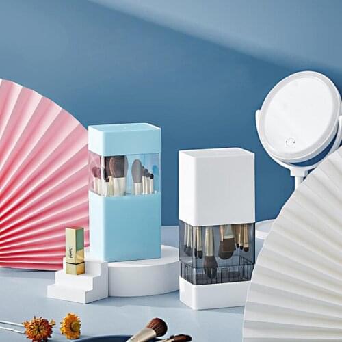 Makeup Scrub Organizer 12 Space Storage Deep Slots for Cosmetic Beauty Brushes Holder Refillable Container Rustle Stand Dryer