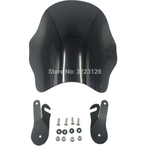 Motorcycle Front Glass Windshield WindScreen w/ Mount Bracket for Yamaha V-MAX VMAX 1200 VMAX1200 V-MAX1200 1985-2007