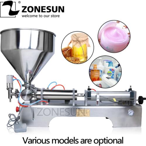 ZONESUN 10-300ml Pneumatic Volumetric Soft drink Liquid Filling Machine Pneumatic Liquid Filler Liquid Honey Soap bottle