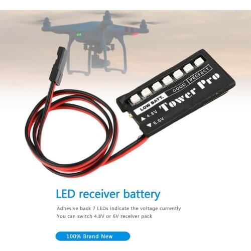 RC Model 7 LED Receiver Battery Voltage Indicator LED Power Indicator Portable Battery Voltage Monitor