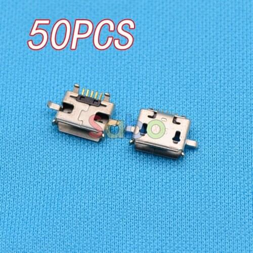 50pcs Micro USB 5pin B type Female Connector 4 Fixed feet For Mobile Phone Micro USB 5 pin Charging Socket