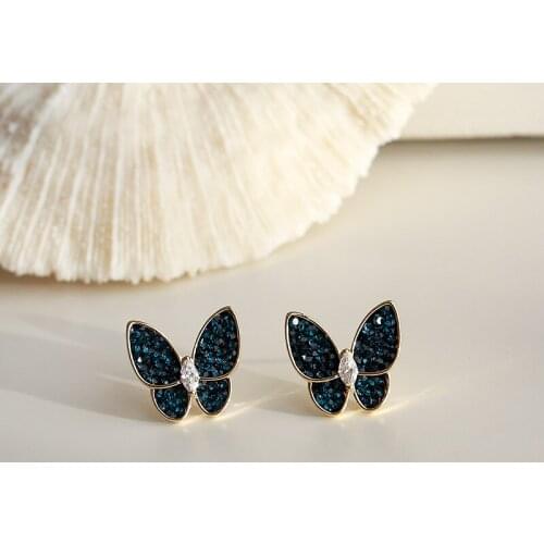 XIYANIKE Butterfly Earrings 2021 New Tide Korean Temperament online celebrity Sense Small chic Earrings Simple Earrings