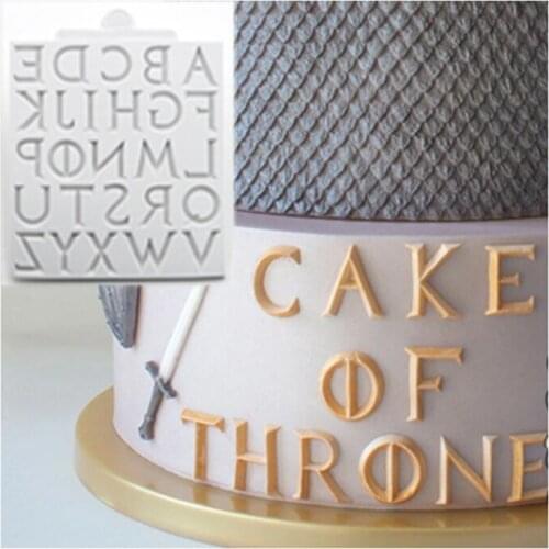 3D English letters birthday wedding cake decoration mold fondant cake letter chocolate silicone mold Baking diy cake decoration