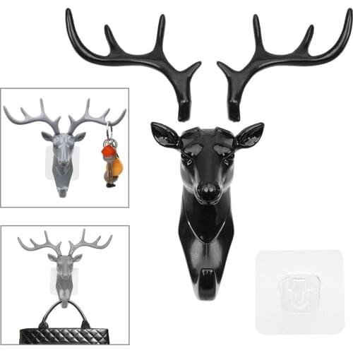 Storage Hangers Wall Coat Keys Bags Clothes Hook Multi-purpose Wall Decor Hooks Antlers American Style For Bedroom Living Room
