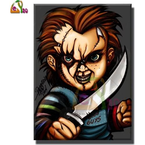 Voodoo Ghost Doll Diamond Painting 5d Diy Diamond Embroidery Horror Boy Diy Full Square Round Drill Mosaic Cross Stitch Picture