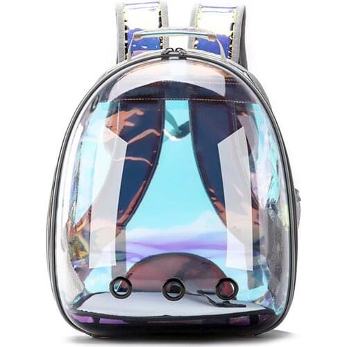 High quality cat backpack Breathable Portable Pet Carrier Transparent Outdoor Space pet Backpack Travel backpack for cat and dog