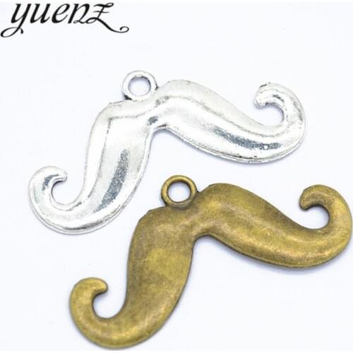 YuenZ 10pcs Antique Silver color Beard Charms Pendant Diy Handmade Crafts Jewelry Accessories 43*21mm I1101
