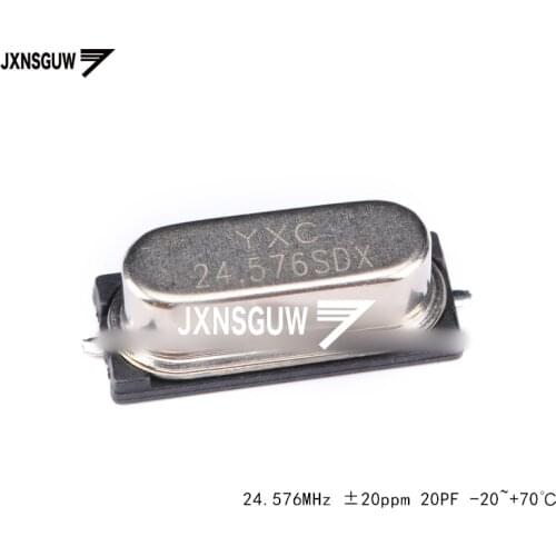 10PCS SMD passive crystal oscillator/HC-49SMD 24.576MHz 20ppm 20PF X49SM24576MSD2SC