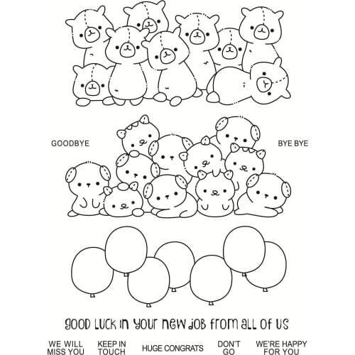 11x16 Many cute pigs Transparent Clear Stamps Silicone Seals for DIY scrapbooking photo album Card Making