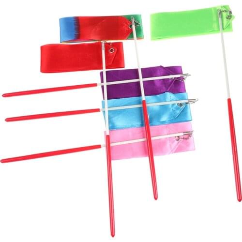 2 M Dance Ribbon Gym Rhythmic Gymnastics Art Gymnastic Ballet Streamer Twirling Rod For Kids Children Toys Outdoor Sport Games