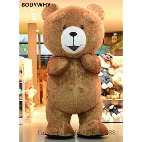 2020 Unisex Halloween Inflatable Teddy Bear Plush Mascot Costume Party Game Fancy Dress Birthday Gifts