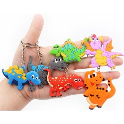 30PCS Cute Dinosaur Keychain Multi-style Key Alloy Key Ring Action Figure Toys For Children Gift