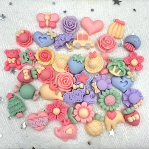 30pcs New Mixed gadgets Flatback Resin Kawaii Cabochons DIY Scrapbook Hair Bows Center B83