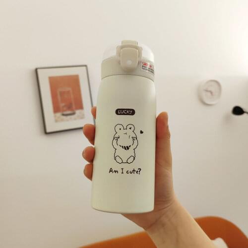 350/500ml Cartoons Stainless Steel Vacuum Flask Coffee Tea Milk Travel Cup Cute Bear Water Bottle Insulated Thermos