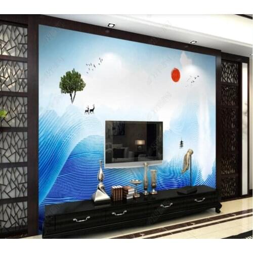 Papel de parede abstract hand-painted ink waterfall 3d wallpaper mural,iving room tv wall bedroom wall papers home decor