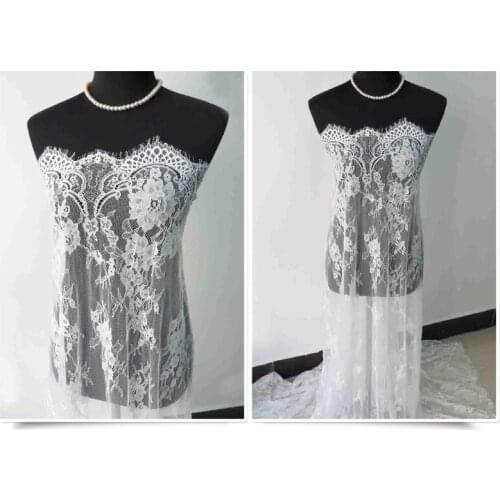 Garment Accessories Eyelash Lace fabric DIY Embroidered Lace 100% Polyester french fabric