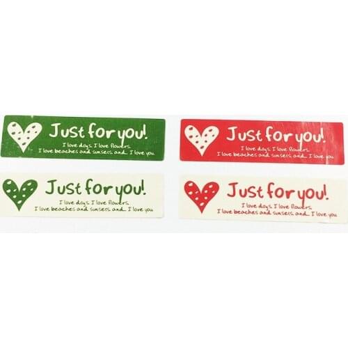 Free Shipping 2000pcs/lot Kawaii Just for you with love Seal Sticker Mutifunction DIY Decorative Gifts Package Labels for Baking