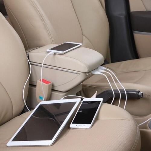 One Key Rise and Fall Case for HONDA Fit Walking Box Lengthened USB LED Power Increased Multifunctional Automobile Armrest Box