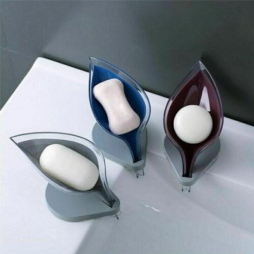 Bathroom Decor Leaf Shape Hollow Soap Holder Soap Dish Decorative Drainage Storage Holder Container Bathroom Accessories