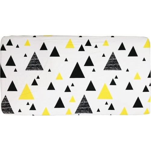 Newborn Baby Fitted Crib Sheets Cartoon Cute Triangle geometry Print Bed Sheet Baby Bed Mattress Covers for Unisex Baby Boy Girl