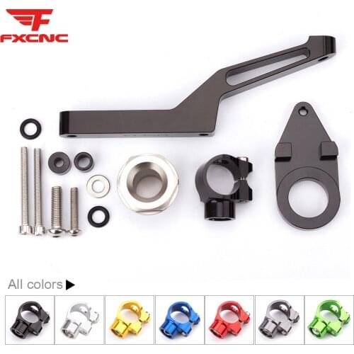 For Kawasaki Ninja600 ZX636 ZX6R 2009-19 CNC Motorcycles Steering Stabilize Damper Bracket Mount Mounting Support Holder Kit Set