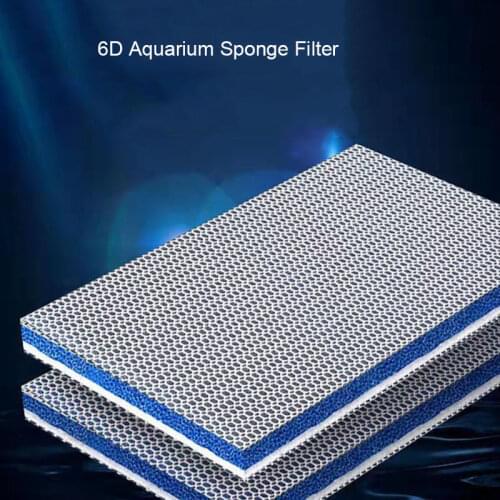 NEW 6D 6Layers Aquarium Fish Tank Filter Sponge No Glue Foam Biochemical Cotton Aquarium Filtration Accessories