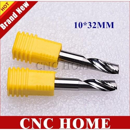 Top Grade 10mm Import Carbide K66 CNC Router Bits Single Flute Endmill Tools Aluminum Copper Milling Cutter 32mm