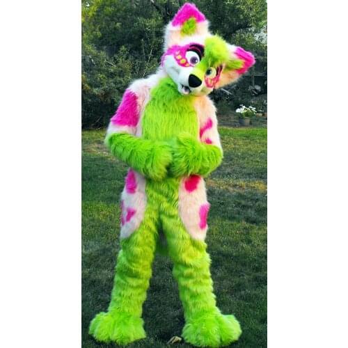 Beautiful Furry Fursuit Costume Halloween Christmas Birthday Celebration Carnival Dress Full Body Props Outfit