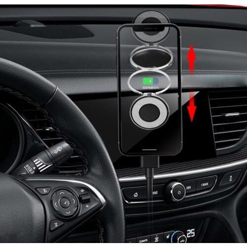 Center Console Magnetic Flexible Phone Holder for All Phones 2 in 1 Wireless Charger Stand Adjustable 180 Rotation G5AD