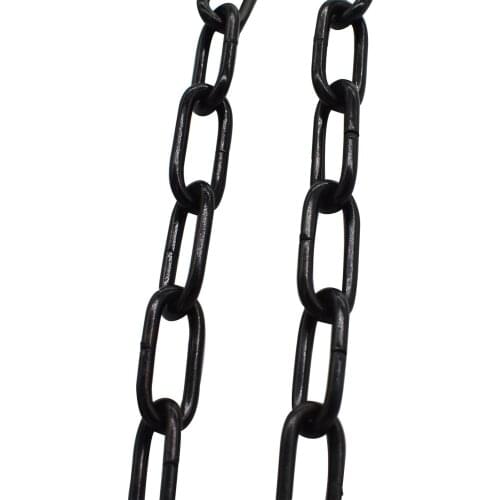 Metal Chain Link Ring Cable with S Hooks Ligth Duty Coil Chain for Locking Hanging Pulling Black