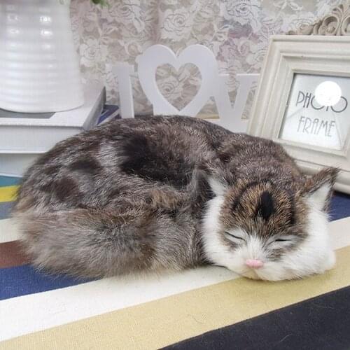 Simulation cute sleeping cat 30x22x7cm model polyethylene&furs cat model home decoration props ,model gift d685