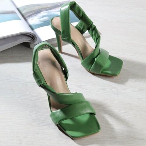 New sexy ladies sandals high heels open toe buckle belt sandals ladies fine high heel fashion sandals shoes 2020