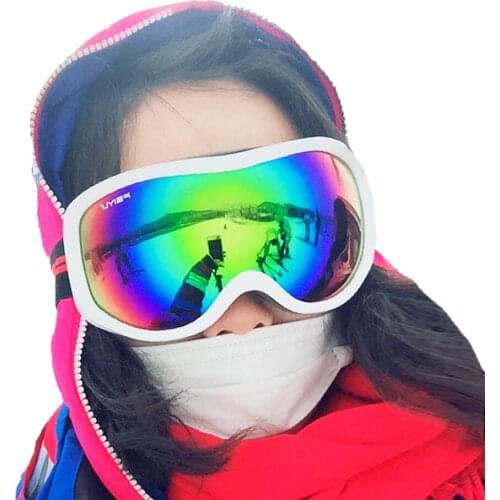 Skiing Eyewear Glass Ski Goggles UV400 Anti Fog Ski Mask Case Men Women Winter Sport Mountaineer Snowboard Glasses Snowmobile