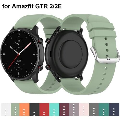 22mm Watch Strap for Amazfit GTR 2e/47mm Band Replacement for Amazfit 2/3 Stratos Silicone Sports Strap for Huami ZEPP Z Belt