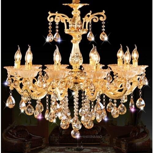 SHIXNIMAO free shipping Deluxe copper plating gold body LED Crystal Luxury Crystal Chandelier Fashion crystal chandelier 004