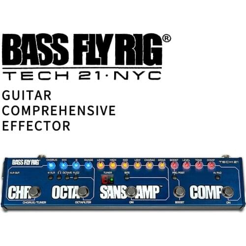 Tech 21 bass fly rig comp / boost SansAmp eight core Chr bass guitar integrated effect pedal