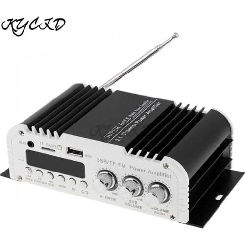 Bluetooth Amplifier Home Theater Audio Player 2.1 Channel 20W+20W+45W Hi-Fi Stereo BASS Car Power AMP USB TF FM with Screen
