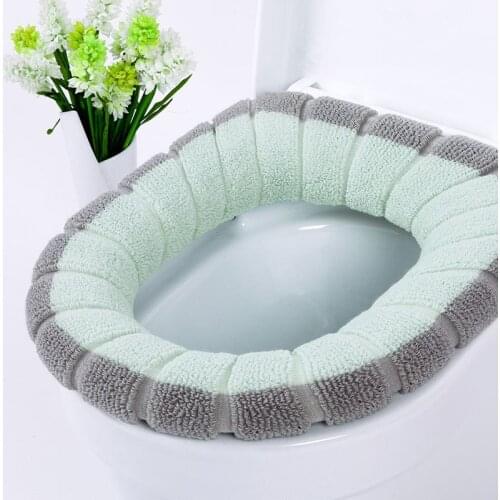 Bathroom Toilet Seat Closestool Washable Soft Warmer Mat Pad Cushion wc