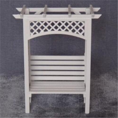 1:12 Dollhouse Miniature Mini Wooden White Grape Rack Wisteria Shelf Simulation Pretend Toys for Children Doll House