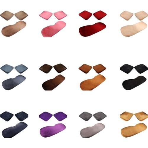 1Pcs/3Pcs Set Universal Automobiles Seat Covers Car Seat Winter Plush Without Backrest Warm Seat Pad Protect Automobile Interior