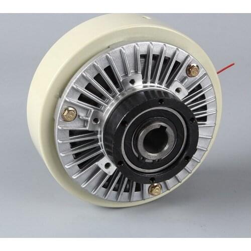 10kg 100Nm DC24V Hollow Shaft Magnetic Powder Clutch Winding Brake for Tension Control Bagging Printing Packaging Dyeing Machine