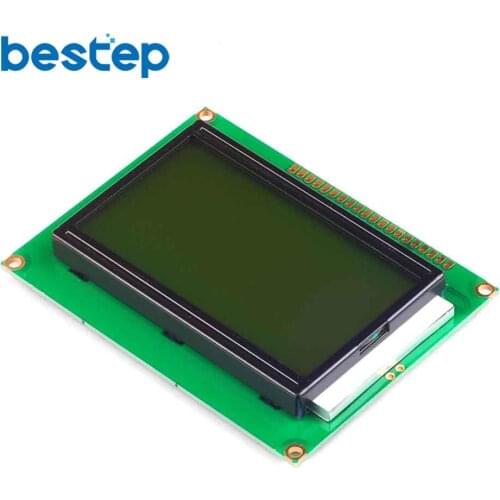 128*64 DOTS LCD Module 5V Yellow and Green Screen 12864 LCD with Backlight ST7920 Parallel Port