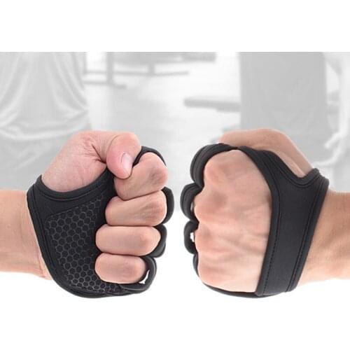 2 Pcs Outdoor Sports Weightlifting Gloves Fitness Gymnastics Grip Handle Palm Breathable Anti-slip