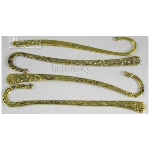 36 Pcs Mixed antiqued golden plt Ornate bookmark A1676-9G