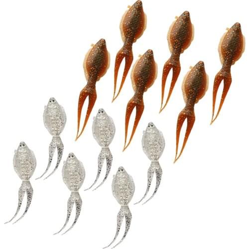 6Pcs 8g/13cm Soft Fishing Lures Split Tail PVC Halibut Artificial Bait Swim Baits Fishing Tackle