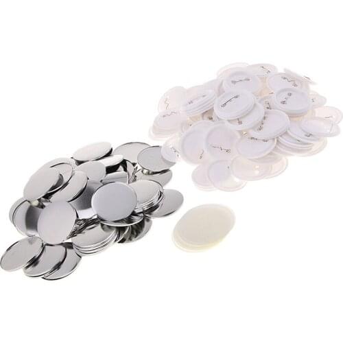 100Pcs/set Acrylic Bottom Badge Button Parts for 58mm Button Maker DIY Badges Mirrors Rope Ties Key Chains Accessories