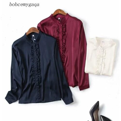 Bobcemygaqa Women's Ruffle Shirts
