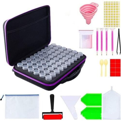 94PC 5D DIY Diamond Painting Storage Box Kits 60 Grids with Diamond Paint Accessories Kits Tools for Diamond Embroidery Jewelry