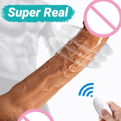 Big Penis Dick Vagina Realistic Dildo Vibrator Wireless Remote Telescopic Rotation Adult Sex Machine Women Female Masturbation